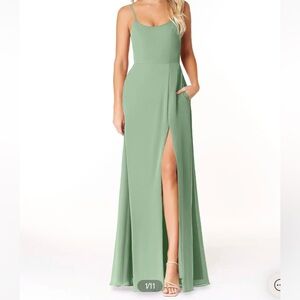 Azazie Moira Bridesmaid Dress in Matcha